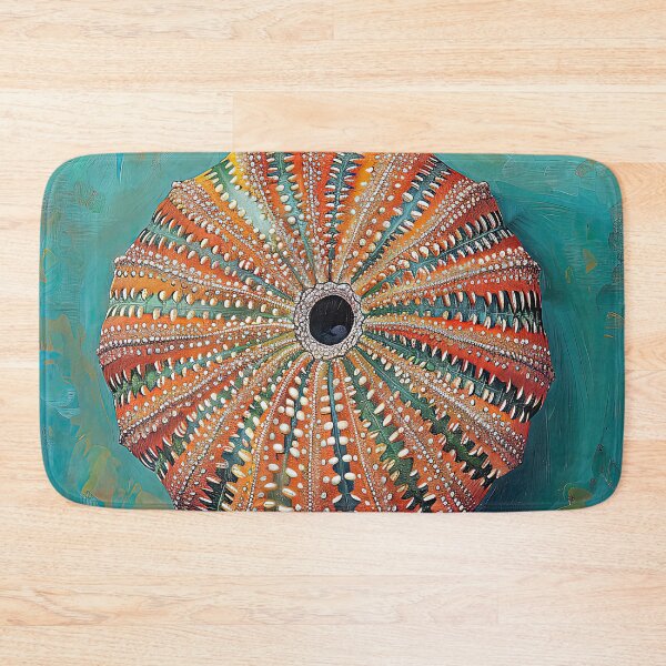 Item preview, Colorful Sea Urchin on Teal designed and sold by Elisabeth Lucas.