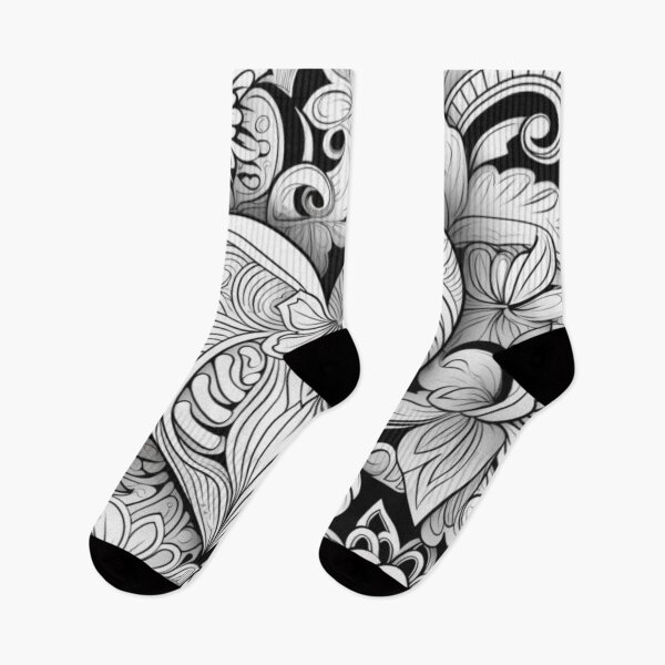 Item preview, Big heart and flowers in Black and White designed and sold by Blessinger77.