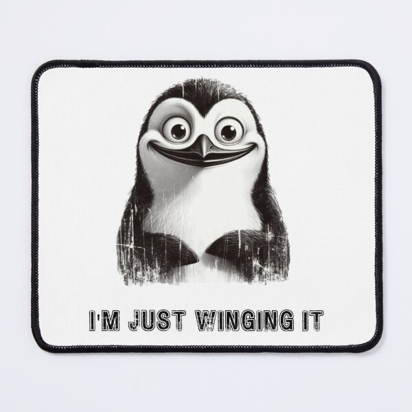Item preview, Just Winging It Penguin designed and sold by HeadTurningArt.