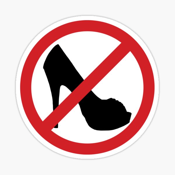 Item preview, High Heels Prohibition Sign designed and sold by ProhibitionStickers.