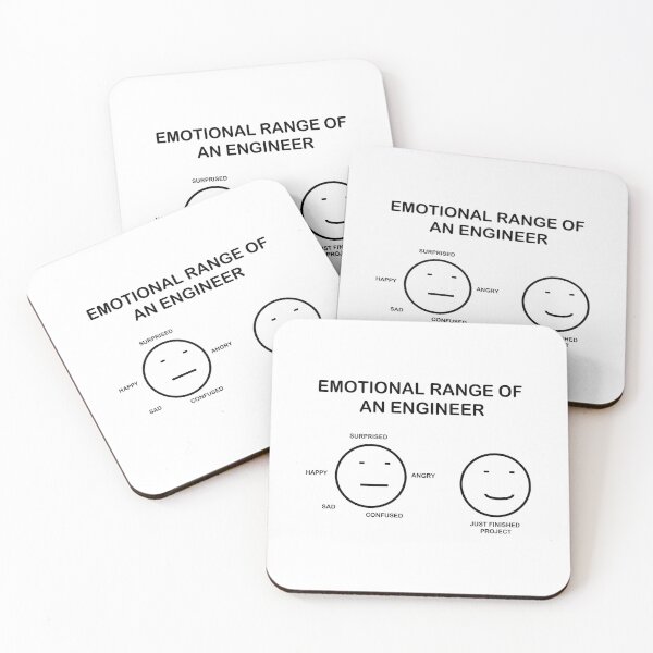 Item preview, Funny Emotional Range Of An Engineer Just Finished Project designed and sold by Luckyart5.