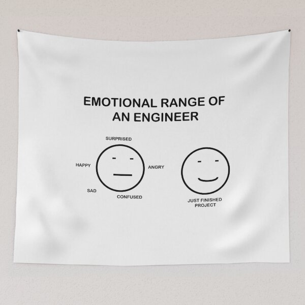 Item preview, Funny Emotional Range Of An Engineer Just Finished Project designed and sold by Luckyart5.