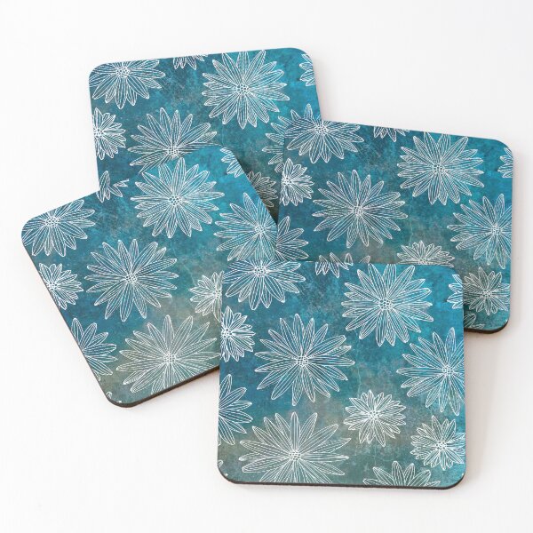 Item preview, Teal Boho Rustic Floral Pattern designed and sold by JillyJ05.
