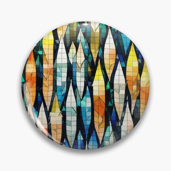 Item preview, Mosaic, modern, print, pattern, water color, neon arrow-'dynamic , 2000's 20th century 80f n o arthritic Wiltshire buts 1920s meets the 1980s print 002 designed and sold by HancockArtisans.