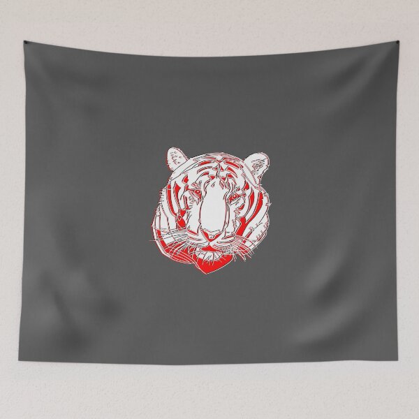 Item preview, Chinese Tiger Head Feline portrait Wildcat face profile designed and sold by 4rpixs.