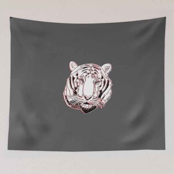 Item preview, Chinese Tiger Head Feline portrait Wildcat face profile designed and sold by 4rpixs.