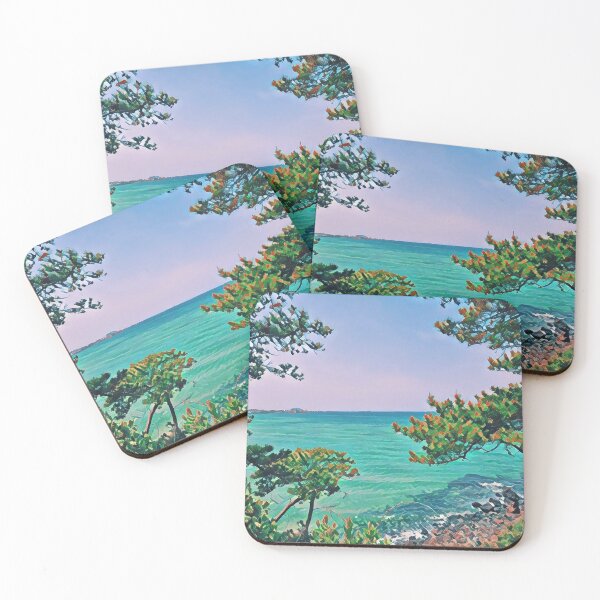 Item preview, Tranquil Sea Through the Trees designed and sold by greenart4027.
