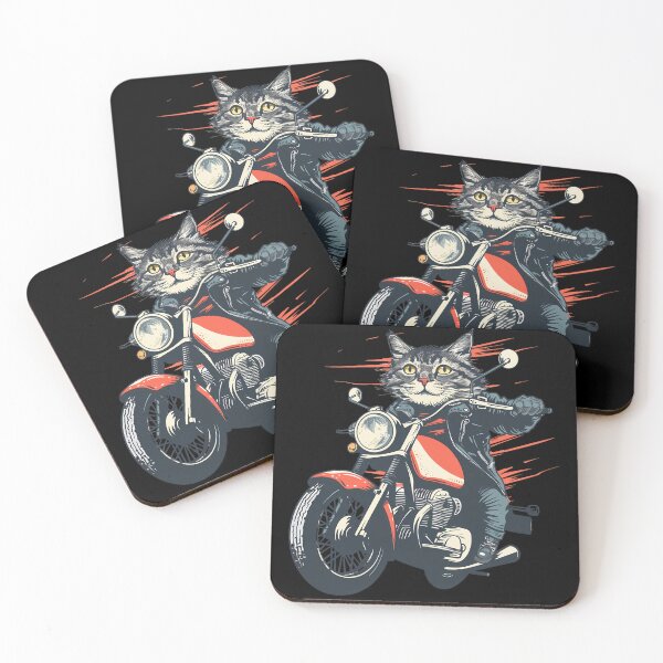 Item preview, Cats Riding Motorcycles designed and sold by PeelZinc.