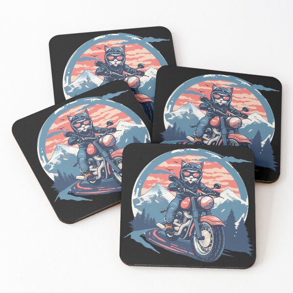 Item preview, Cats Riding Motorcycles designed and sold by PeelZinc.