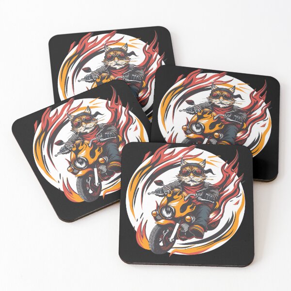 Item preview, Cats Riding Motorcycles designed and sold by PeelZinc.