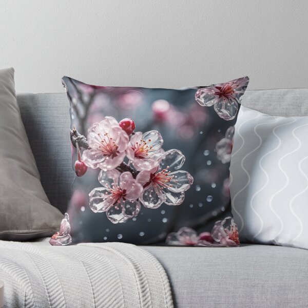 Cherry Blossom Pillow Sakura Kawaii Room Decor Pink Flower Cushions