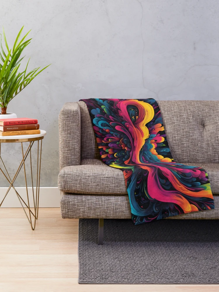 Thumbnail 2 of 6, Throw Blanket, Radiant Riot designed and sold by papi1998.