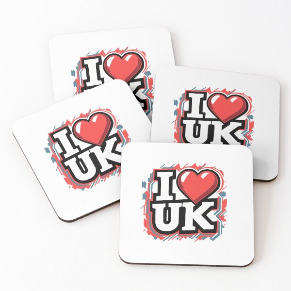 Item preview, I Love UK T-Shirt, Heart UK Design, United Kingdom Gift - Perfect UK Gift - I Love UK T-shirt, British Souvenir designed and sold by SorryFrog.