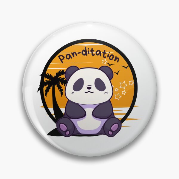 Item preview, Kawaii Cute Meditating Panda designed and sold by AdaMazingDesign.