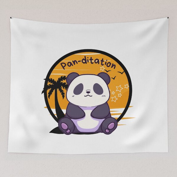 Item preview, Kawaii Cute Meditating Panda designed and sold by AdaMazingDesign.