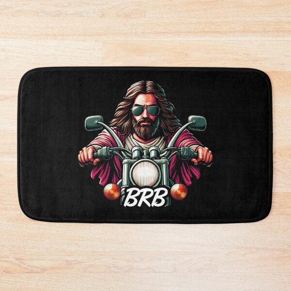 Item preview, BRB meme Jesus is coming soon Motorbike  designed and sold by plushism.