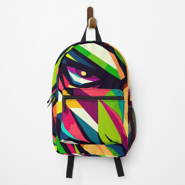 Item preview, Geometric Goblin: Vibrant Abstract Mask designed and sold by Amanda-S-Olsen.