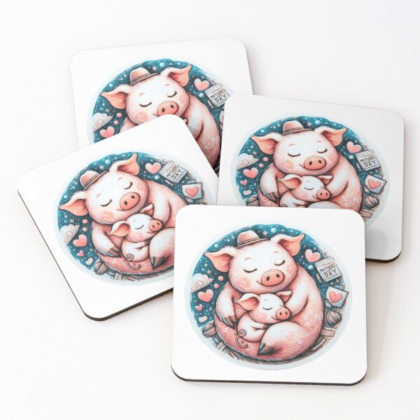 Item preview, Pig  Mothers Day Animals Sticker designed and sold by Expressions-Sel.