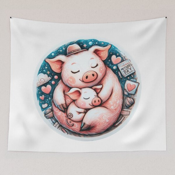 Item preview, Pig  Mothers Day Animals Sticker designed and sold by Expressions-Sel.