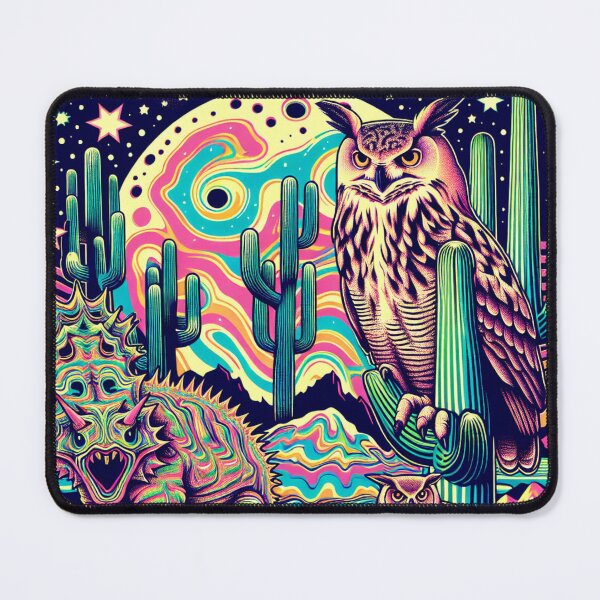 Item preview, Psychedelic Saguaro National Park Night Time designed and sold by HippieFarms11.