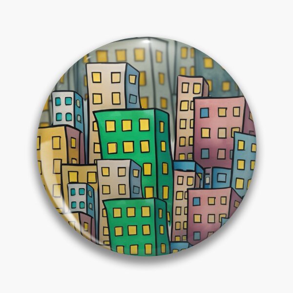 Item preview, Colourful town designed and sold by Glenbobagins.