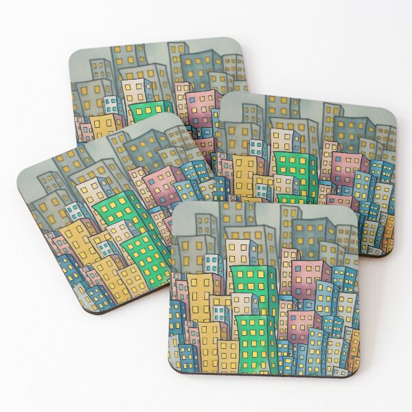 Item preview, Colourful town designed and sold by Glenbobagins.