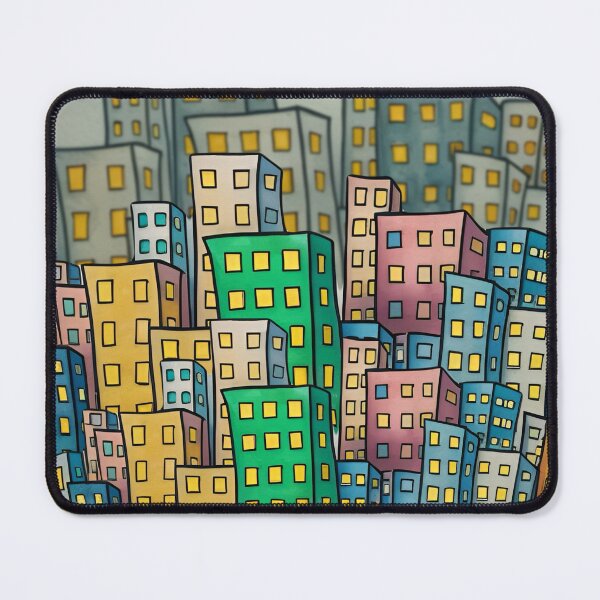 Item preview, Colourful town designed and sold by Glenbobagins.