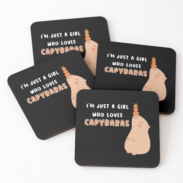 Item preview, I'm Just A Girl Who Loves Capybaras designed and sold by EmiAndMike.