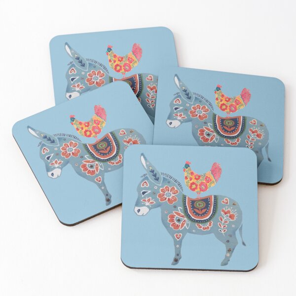 Item preview, Mexican style donkey and the colorful hen designed and sold by MuciMuki.