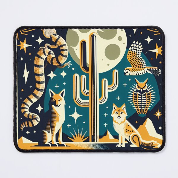 Item preview, Saguaro National Park Night Wild Animals designed and sold by HippieFarms11.