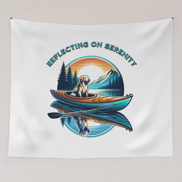 Item preview, Dogs Solve Most Of My Problems Kayaking Solves The Rest -  Reflecting on serenity designed and sold by JansenGS.