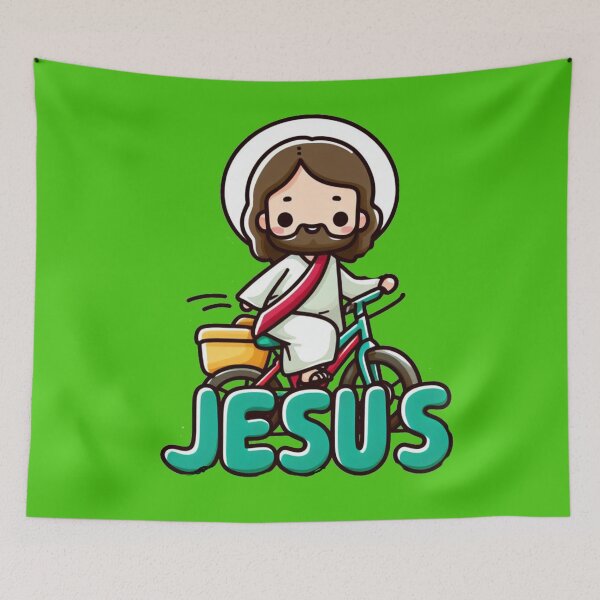Item preview,  Journey with Jesus on a Bicycle   designed and sold by PaintMeWorld.