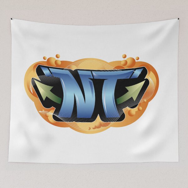 Item preview, NT letters graffiti style designed and sold by 0ut0fSpace.