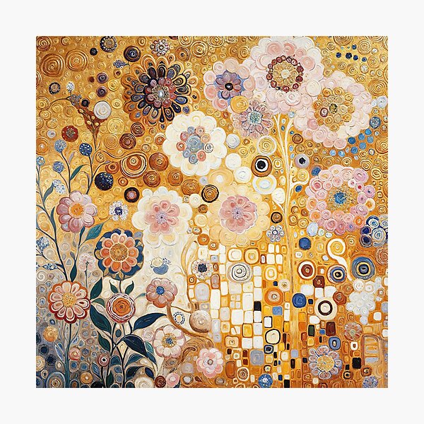 Item preview, Klimt Gold Flower Garden designed and sold by maniacfitness.