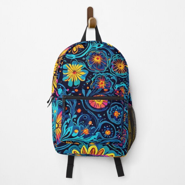 Item preview, Psychedelic Flowers Neon Pattern designed and sold by Uday24.