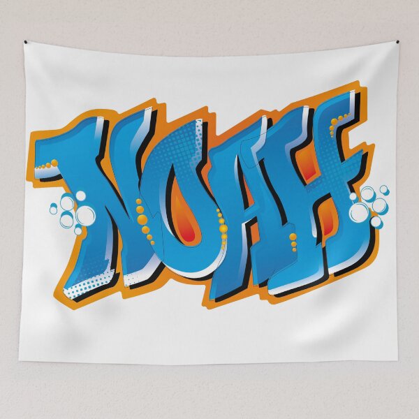 Item preview, Noah name graffiti style designed and sold by 0ut0fSpace.