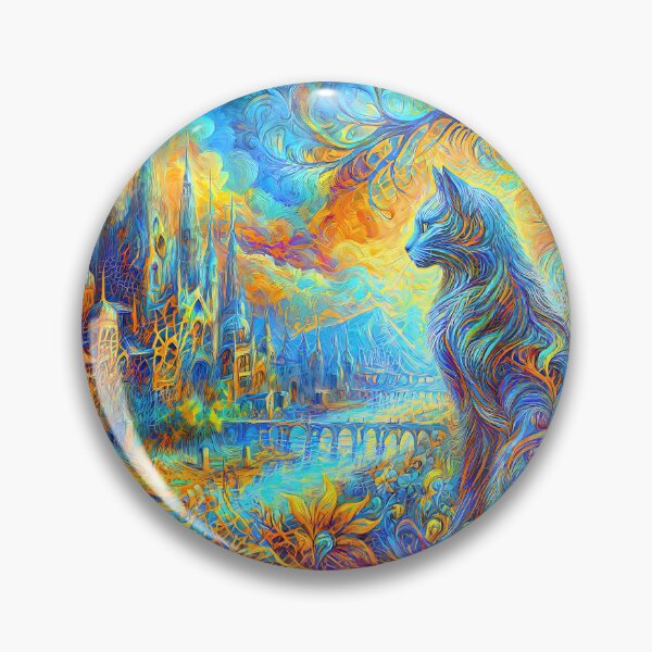 Item preview, Abstract abstraction of castle and cat. DeepDream designed and sold by blackhalt.