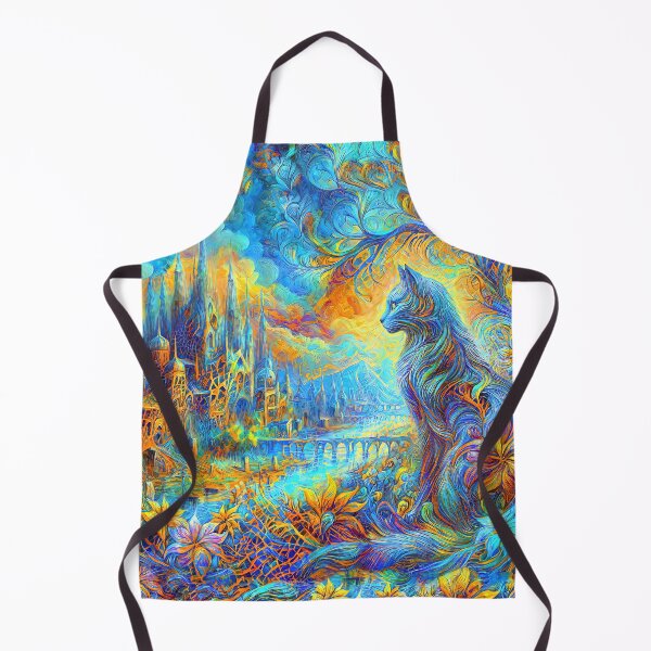 Item preview, Abstract abstraction of castle and cat. DeepDream designed and sold by blackhalt.
