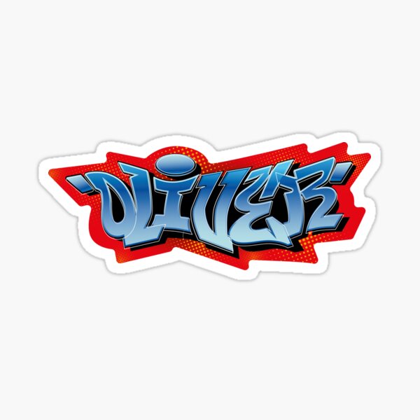 Item preview, Oliver name graffiti style designed and sold by 0ut0fSpace.