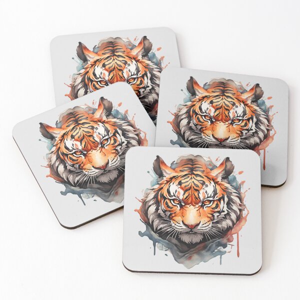 Item preview, Watercolor Tiger Face designed and sold by PolygonPinnacle.