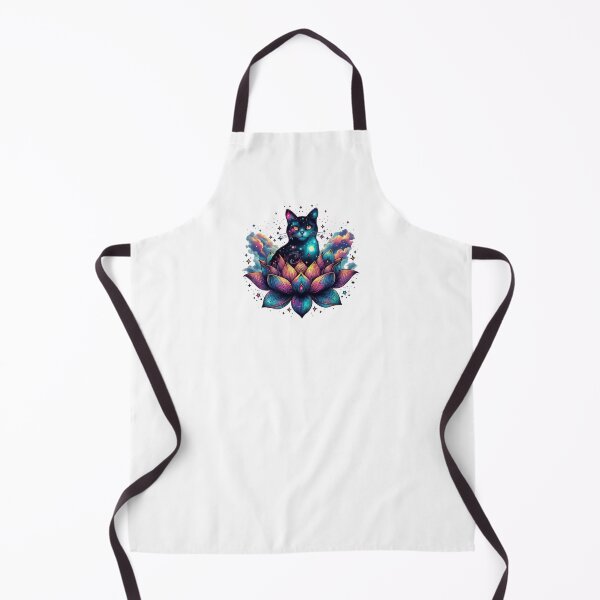 Item preview, Colorful Abstract Cosmic Cat in Lotus Flower designed and sold by TomFrontierArt.