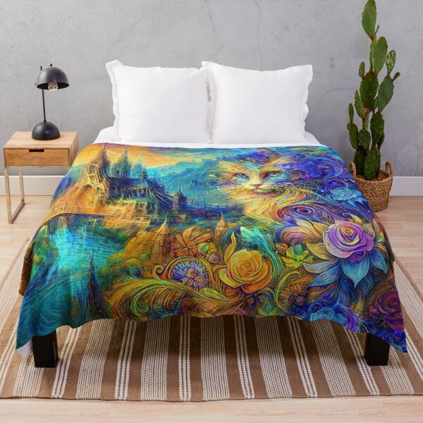 Item preview, Abstract abstraction of castle and cat. DeepDream designed and sold by blackhalt.