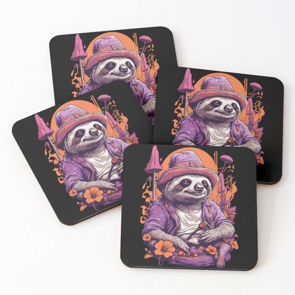 Item preview, Sloth Psychedelic Art Music Festival Forest Mushrooms designed and sold by LuminOrb.