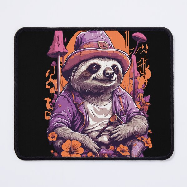 Item preview, Sloth Psychedelic Art Music Festival Forest Mushrooms designed and sold by LuminOrb.