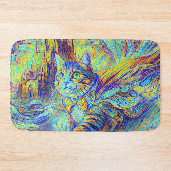 Item preview, Abstract abstraction of castle and cat. DeepDream designed and sold by blackhalt.