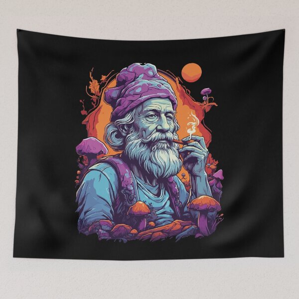 Item preview, Vibrant colors forest mushrooms music festival art designed and sold by LuminOrb.