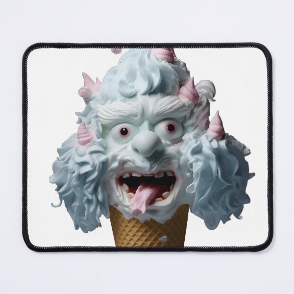 Item preview, Encounter an icy blue ice cream monster featuring delightful whipped cream swirls and cherry ears. designed and sold by mazur301.