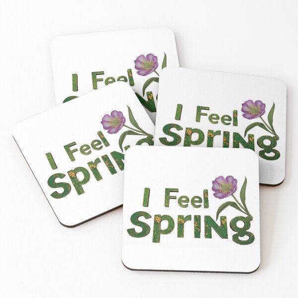 Item preview, spring text with flower 'I feel spring' designed and sold by Tomasz  Siennicki.