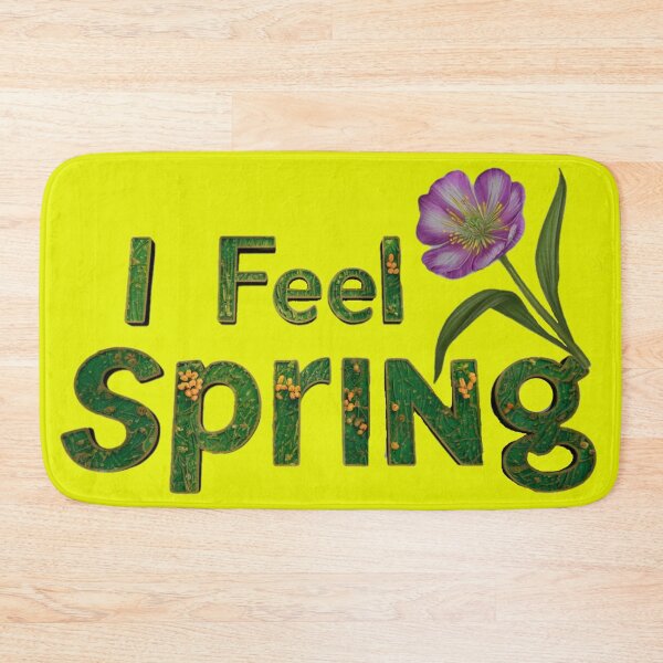 Item preview, spring text with flower 'I feel spring' designed and sold by Tomasz  Siennicki.