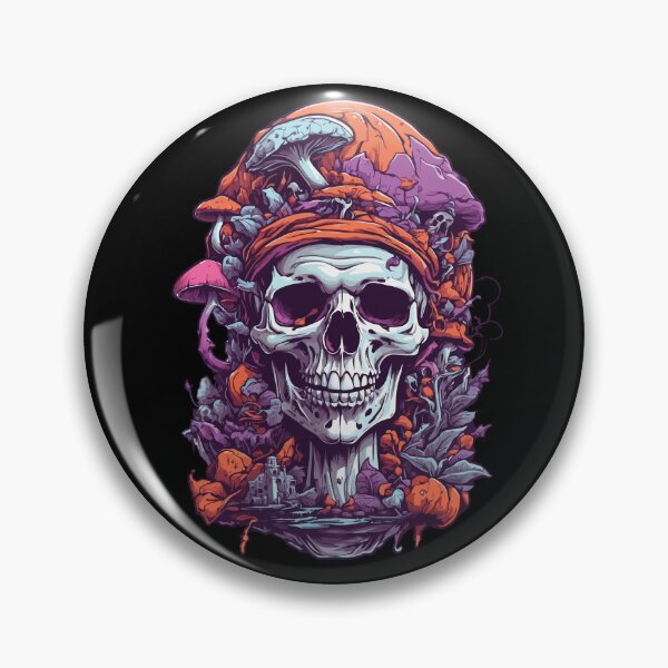 Item preview, Psychedelic Art Skull Forest Mushrooms Music Festival designed and sold by LuminOrb.